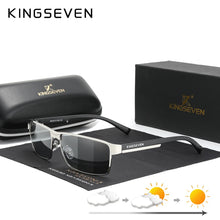 Load image into Gallery viewer, KINGSEVEN UV400 Photochromic Polarized Sunglasses Men Women Fashion Pilot Glasses