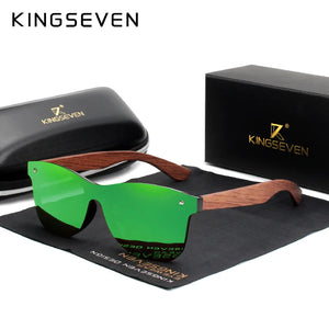 KINGSEVEN Natural Wooden Sunglasses - Polarized Fashion Sun Glasses for Men - Original Wood