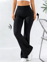 Load image into Gallery viewer, Women's Cross Waist Activewear Flare Leggings High Waisted V Cross Bootcut Flare Pants Tummy Control Yoga Activewear Trousers