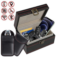 Anti Theft Faraday Box with Bag for Key Fob Cage RFID Faraday Key Fob Protector Radiation-proof Mobile Phone Box Car Keyless