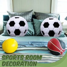 Load image into Gallery viewer, Creative Football Plush Pillow, Fan Cushion, Boyfriend Football Cushion, Home Decoration, Sports Fan,Cute Soccer Shaped