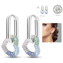 Load image into Gallery viewer, 925 Silver Hoop Earrings  For Woman Pendientes Zircon Heart Shape Star Eardrop Original Earring Fashion Jewelry