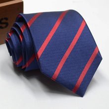 Load image into Gallery viewer, Classic Stripe Necktie Men Business Formal Wedding Tie 8cm Blue Black Pink Red Neck Ties Fashion Shirt Dress Accessories