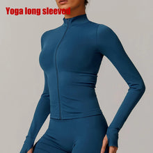 Load image into Gallery viewer, Seamless Long Sleeve Sports Jacket Women Zip Fitness Yoga Shirt Gym Top Activewear Running Coats Workout Clothes For Cycling