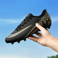 Load image into Gallery viewer, New Men Soccer Shoes Ultralight Football Boots Cleats Hot Sale Long Spikes Breathable Indoor Sneakers Training Drop Shipping