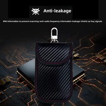 Load image into Gallery viewer, Faraday Bag for Key Fob Cage Protector Car RFID Signal Blocking Key Fob Protector Anti-Theft Pouch Double-Layers of Carbon Fiber