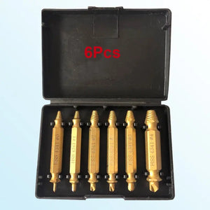 Double Head Screw Extractor Set - 4341 Hexagon Drill for Broken Bolt & Wire Removal