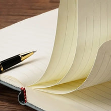 Load image into Gallery viewer, Vintage A5 leather notebook with personalized soft cover - perfect for business meetings and college life