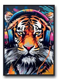 Cool Graffiti Gamer Headphones Animal Poster – Wall Art & Home Decor