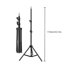 Load image into Gallery viewer, 10-Inch LED Ring Light Foldable with 1.1m Tripod Stand +O-Clamp,3 adjustable lighting modes for Photography, Live Stream, Makeup