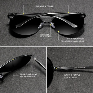 GXP Polarized Rimless Sunglasses Men Women Night Vision Retro Eyewear
