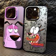 Load image into Gallery viewer, Hot COURAGEOUS Cowardlys Dog Phone Case for IPhone 16 15 14 13 12 11 Mini Pro Max X XR XSMAX 8 7 Plus Anti Fall Matte Back Cover