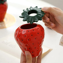 Load image into Gallery viewer, Strawberry vase, ceramic fruit shaped vase, home decoration, New Year decoration vase