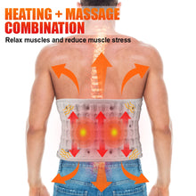 Load image into Gallery viewer, Inflatable Decompression Belt with Rechargeable Battery Inflatable Lumbar Traction Device Heating Waist Massage Back Pain Relief
