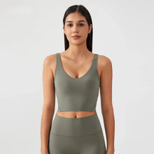 Load image into Gallery viewer, Sports Bra for Women Yoga Top Fixed Chest Pad Gym Vest Shock-proof Workout Tops Yoga Clothes U-shaped Back Fitness Crop Top