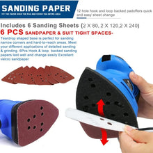 Load image into Gallery viewer, 130W  Detail Sander Handheld Electric Sander Palm Sander Mouse Sander Small Sanding Machine for Wood Wall Sanding Polishing