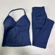 Load image into Gallery viewer, No Logo Seamless Gym Set Women Tank Tops High Waist Scrunch Yoga Leggings Fitness Clothes Workout Sets Gym Suit Activewear
