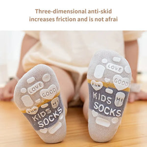 5 Pairs Ankle Baby Socks Cotton Low Top Socks for Boys and Girls Toddler Floor Socks