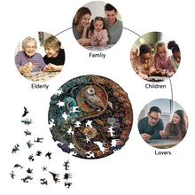 Load image into Gallery viewer, Owl Under Moon Wooden Puzzle: Holiday Gift for Adults &amp; Kids, Challenging Shape