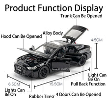 Load image into Gallery viewer, 1:32 RS7 Sportback Miniature Model Toy Cars Alloy Diecast 6 Doors Opened with Pull Back Rubber Tires Ornament Vehicle Toys Gifts