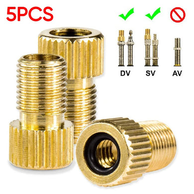 5PC Presta to Schrader Valve Adapter Converter Bike Tire French Valve Bicycle Accessories