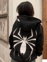Load image into Gallery viewer, Y2k Spider Hoodies Women Men Hip Hop Zip Up Long Sleeve Jacket Graphic Punk Coats Harajuku Casual Loose Hooded Shirt Sweatshirt