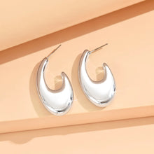 Load image into Gallery viewer, серьги Geometric Irregular Metallic Color Earrings for Women 2024 Minimalist Style Personality Earrings Trendy Jewelry Gift