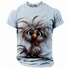 Load image into Gallery viewer, Funny Men's T Shirt Animal Chicken Print Summer Casual Short Sleeve Tee Street Fashion O-Neck Pullover Men's Oversized Clothing