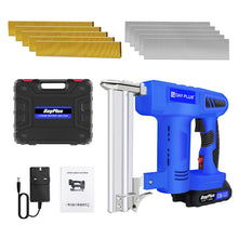 Load image into Gallery viewer, 2 in 1 Heavy Duty Electric Nailer with Battery and Charger, 500 Nails and 500 Staples, Nailer for DIY Woodworking Furniture