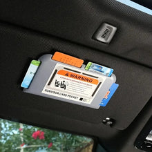 Load image into Gallery viewer, Car Card Clip Sun Visor Organizer Temporary Parking Card Holder Dash Board Paste Mount Auto Interior Storage Stowing Tidying