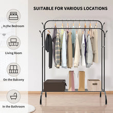 Load image into Gallery viewer, Double-track, double-rod storage rack, coat hanger, adult and children's clothing rack, display rack, shoe rack, clothes rail