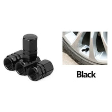 Load image into Gallery viewer, Aluminum Alloy Car Tire Valve Caps Airdust Waterproof Tyre Rim Stem Cover for Automobiles Motorcycles Bikes 4Pcs