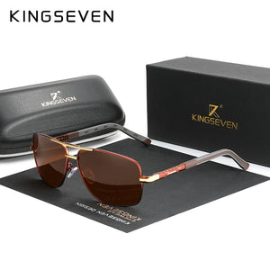 KingSeven Aluminum Polarized Sunglasses: Fashion Frame Mirror Sun Glasses