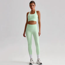 Load image into Gallery viewer, Naked Feel Yoga Set Women Fitness Sportswear 2 Piece Strappy Sports Bra High Waist Gym Leggings Workout Outfit Active Wear