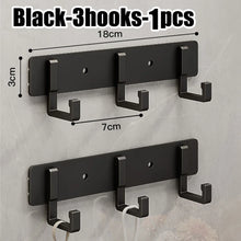 Load image into Gallery viewer, Household Wall Coat Rack Black Hooks For Hangging Clothes Towel Hanger Bathroom Robe Hook Heavy Duty Kitchen Accessories