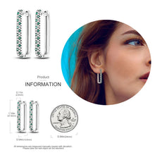 Load image into Gallery viewer, 925 Silver Hoop Earrings  For Woman Pendientes Zircon Heart Shape Star Eardrop Original Earring Fashion Jewelry