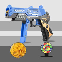 Load image into Gallery viewer, Continuous Fire Rubber Band Pistol Foldable Launcher Shooting Game Toy
