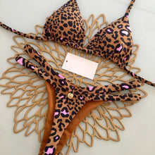 Load image into Gallery viewer, New Bikini Women Swimsuit Beach Vacation Swimwear Leopard Printed Sexy Bikini Set Beachwear Swimsuit Thong Bathing Suit Biquinis