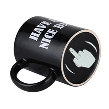 Load image into Gallery viewer, Vertical Middle Finger Cup Creative Mug Anime Films and Television Products Funny Ceramic Coffee Breakfast Cup Christmas Gift