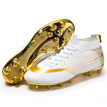 Load image into Gallery viewer, Professional Men Ankle Football Boots Outdoor Grass Cleats Unisex Soccer Shoes Long Spikes Tf Football Shoes Chuteira Society