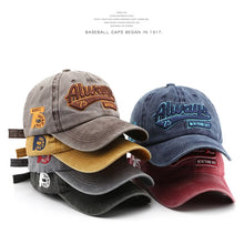 Load image into Gallery viewer, 2022 Summer Women Men Baseball Cap Fashion Letter Embroidery Snapback Hat Vintage Washed Cotton Unisex Hip Hop Sun Hat Casquette