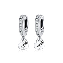 Load image into Gallery viewer, Original 925 Sterling Silver Earrings 2025 Stud Hoop Crystal Earings For Women Rose Gold Crown Heart Infinity Bee Earing Jewelry