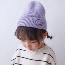 Load image into Gallery viewer, Smiling Face Baby Knit Hat - Warm Infant Beanie for Autumn Winter