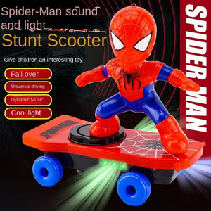 Spiderman Flip Skateboard! Lights, Sounds, Stunts