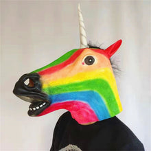 Load image into Gallery viewer, Funny Animal Head Mask - Unicorn, Horse, Eagle, Dove, Halloween Party Cosplay Latex!