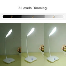 Load image into Gallery viewer, LED Desktop Desk Lamp USB Rechargeable Lighting Eye Protection Room Night Light Bedroom Bedside Student Reading Lamp