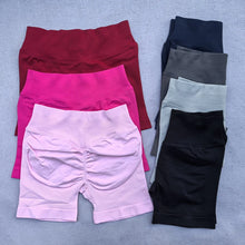 Load image into Gallery viewer, Gym Shorts Women Fitness Sports Biker Shorts 4.5" Low Ribbed Band Yoga Shorts Workout Scrunch Butt Seamless Leggings