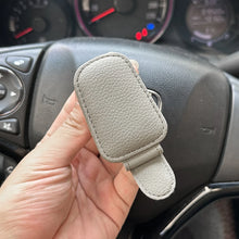 Load image into Gallery viewer, Universal Car Sunglasses Holder Car Magnetic Leather Clip Card Ticket Holder Auto Sun Visor Glasses Box Decoration Accessories