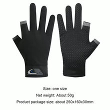Load image into Gallery viewer, Summer Men Fishing Gloves Women Two Finger Cut Male Touchscreen Angling Anti-Slip Sun-Proof Breathable Cycling Fitness Gloves