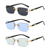 Load image into Gallery viewer, Rimless Sunglasses Rectangle Fashion Popular Women Men Shades Small Square Sun Glasses For Female Male Summer Traveling Oculos